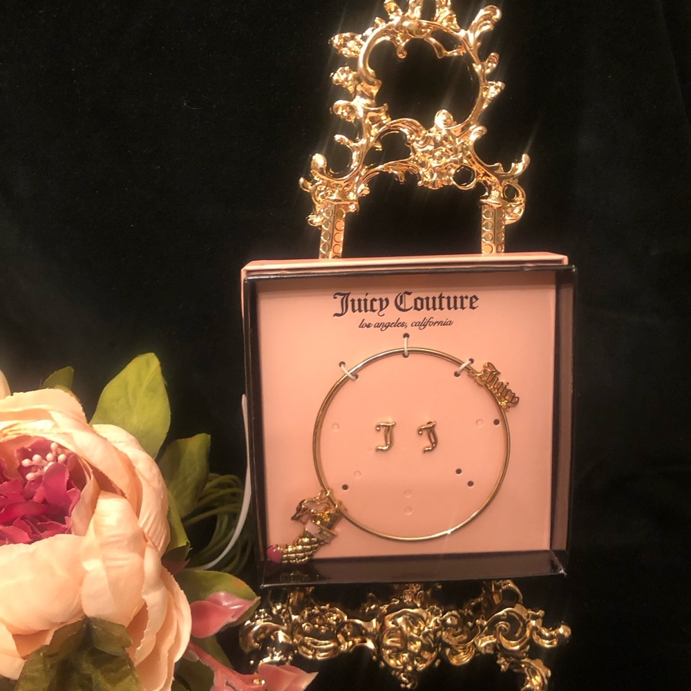 New Juicy Couture Holiday Charm Bracelet &  Earrings
